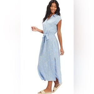 Billabong Lovely Ways Floral Button Front Maxi Dress Size M/10 NEW WITH TAG